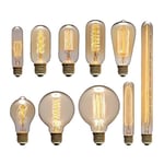 Edison Glödlampa E27 40w 220v Retro Vintage Edison Glödlampa Glödlampor Vintage Edisonlampa Retro Ljus 4PCS T10