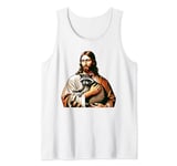 Racoon Lover Trash Eater Christian Jesus Holding A Racoon Tank Top