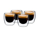 Thermo Glasses Coffee Drinks Glassware Handmade Glass Double Walled 80 ml Set