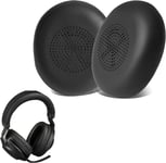 Coussinets de rechange, compatibles avec les casques sans fil Jabra Evolve2 65 MS/UC Elite 45h, coussinets en cuir protéiné, isolation phonique, cache-oreilles (noir).[G1515]