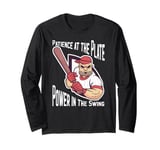 Patience at the Plate Power in the Swing Baseball Player Long Sleeve T-Shirt