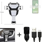 Car holder air vent mount for Google Pixel 7 + CHARGER Smartphone