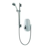 Aqualisa Aquastream Gravity-Pumped White / Chrome Thermostatic Power Shower