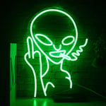 Rök Alien neonljus för väggdekor, USB LED, ny grön neon