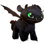 Toothless Night Fury 40cm Noir Original Dragons How to Tran Your Dragon 3 Glo...