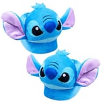 Disney Chaussons Femme Chaussons Peluche Adulte Rigolo Idée Cadeau Stitch Bourriquet Baby Yoda (Bleu Stitch, 40-41)