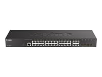 D-Link DGS 2000-28 - Commutateur - C3 - Géré - 24 x 10/100/1000 + 4 x combiné Fast Ethernet/Gigabit SFP - Montable sur rack