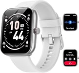 Montre Connectée Homme pour Samsung,iPhone,Android,1.91"Montre Connectée Femme avec Appel Bluetooth,Voix de l'IA,Alexa intégrée,Smartwatch Moniteur de SpO2,Sommeil,Podometre,Calories,IP68-Blanc