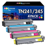 GPC ImageFlex TN241 TN-241 TN-245 Cartouche de Toner pour Brother DCP-9020CDW pour Brother MFC-9330CDW DCP-9020CDW MFC-9340CDW HL-3140CW MFC-9140CDN HL-3150CDW (Noir Cyan Magenta Jaune, 4-Pack)