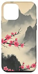 Coque pour iPhone 12 mini Bois japonais Sakura en fleurs de cerisier vintage