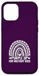 Coque pour iPhone 12/12 Pro Purple Up For Military Kids Sensibilisation Militaire Enfant Arc-en-ciel