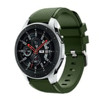 Samsung Galaxy Watch 46mm - Twill Silikon armband - passar handleden 140-215mm - Militärgrön