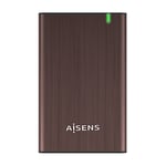 AISENS - ASE-2525BWN - Boîtier externe pour disque dur 2,5" SATA A USB 2.0/USB 3.0/USB3.1 GEN1, Marron