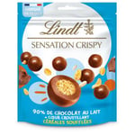 Lindt Sachet de billes Chocolat au lait LINDT cœur céréales souflées - Sensation Crispy 140 g