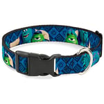 Buckle Down Monsters University Sulley et Mike Poses/Checkers Plastique Bleu Clip Collier