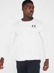 UNDER ARMOUR Men's Training Sportstyle Left Chest Logo Long Sleeve T-Shirt - White/Black, White/Black, Size M, Men