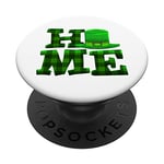 Green Plaid Home Leprechaun Hat St Patricks Day Irish PopSockets PopGrip - Support et Grip pour Smartphone/Tablette avec un Top Interchangeable