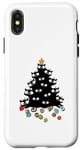 Coque pour iPhone X/XS Arbre à chat pour chats de Noël