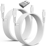 USB C to USB C Long Charger Cable 60W (2M+2M+Adapter) STRONG Braided Type C to C Cable Fast Charging Data Lead Compatible with iPhone 15/16, iPad Pro 2022, iPad Air 4/5, Samsung S24/S23, Honor,Switch