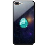 Apple Iphone 8 Plus Svart Mobilskal Med Glas Minecraft