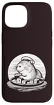 Coque pour iPhone 15 Mignon Capybara mangeant des sushis kawaii