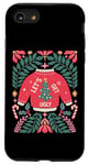 Coque pour iPhone SE (2020) / 7 / 8 Pull de Noël bohème festif en forme de canne à sucre d'orge floral