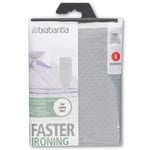 Brabantia Ironing Board Cover - Size B - Metallised - 124cm x 38cm - Grey