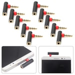 New 10x 3.5mm Male To Female 90 Degree Elbow Adapter Plug Headset Jack Con