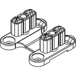 Hawa Ordena 70/P Guide à double plancher (ferrure de porte coulissante), sans jeu pour porte en verre