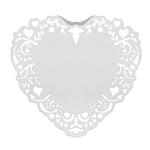 Neviti "Vintage Romance Free Standing Laser Cut Place, Carte, Lot de 10, Papier, Blanc, 7.0 x 6.0 x 0.2 cm