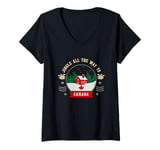 Womens Jingle All The Way To Canada - Canadian Christmas Travel V-Neck T-Shirt