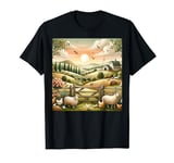 Golden Sunrise Dawn: Serenity of the Countryside T-Shirt