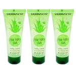 3x Derma V10 Aloe Vera Cooling Soothing & Moisturising Gel 75ml After Sun