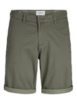 JACK & JONES Men's Jpstbowie Jjshort Sa Printed Sn Chino Shorts, Olive Night, XL