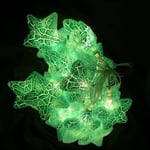 LED Star Dekoration String Lights, sprucket Pentagram Green 2 meters 10 lights (two batteries)