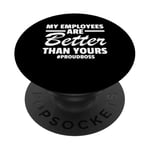 Proud Boss Art For Men Women Boss Day Boss Appreciation PopSockets PopGrip Adhésif