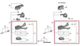 Vaihdevipu Shimano yksikkö Oikea SL-M5130