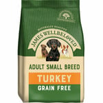 James Wellbeloved Adult Small Breed Grain Free Dry Dog Food - Turkey - 7.5kg