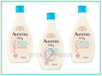 3x Aveeno Baby Daily Care Hair &Body Wash for Sensitive Skin | Oat Extract-400ml