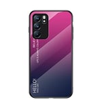 Hülle® Gradient Color Anti-Scratches Glass Case Compatible for OPPO Reno6 5G (7)