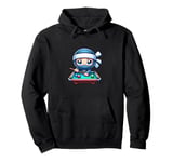 Pool Ninja Billiards Player Playing Billiard Ninja Pullover Hoodie