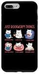 Coque pour iPhone 7 Plus/8 Plus Just Bookworm Things Adorable chat pour amoureux de la lecture