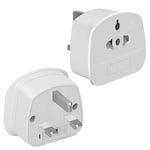 2 PACK European to UK Plug Adaptor,US to UK Travel Plug Adapter,UK Electric Shaver Toothbrush Adaptor Plug with 13A Fuse for USA,EU, Australia,Canada, Japan,Thailand and More(Type A, B, C, I, E, F, L)