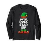 I'm The Rock Star Elf Family Pajama Christmas Funny Rockstar Long Sleeve T-Shirt