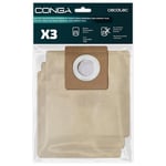 Cecotec - Lot de 3 Sacs pour Aspirateur de Traîneau Conga PowerBag 2500 Compact Plus - Comprend des Sacs Compatibles avec Conga Powerbag 2500 Compact Plus