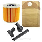 Mini Tool Cleaning Nozzle Bags Filter Kit for Karcher Wet & Dry Vacuum A2064PT