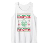 Karl Marx Christmas All I Want is the Means of Production Tank Top