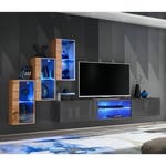 Ensemble Meuble TV "Switch XXII" 210cm Naturel & Gris