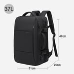 BANGE Reseryggsäck Business Ryggsäck för män Vattentät ryggsäck Black 37L