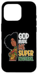 Coque pour iPhone 16 Pro Black Queen Natural Hair Beauty God Made Me Mélanine pour femme